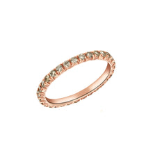 Load image into Gallery viewer, French Pave Eternity Ring with Champagne Diamonds
